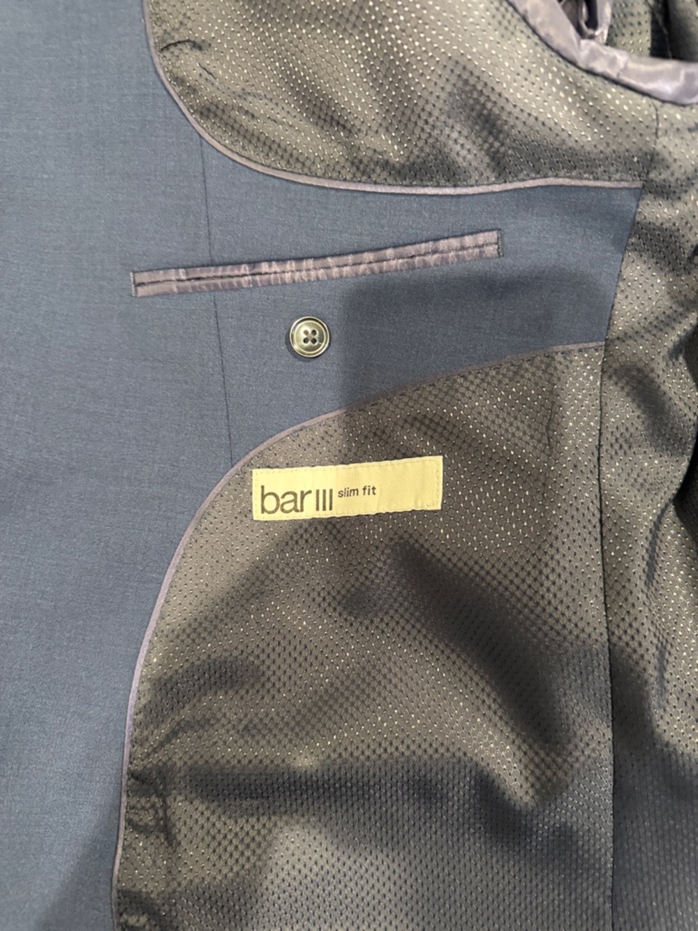 Bar III Men's Navy Two-Button Suit Jacket - Picture 4 of 8